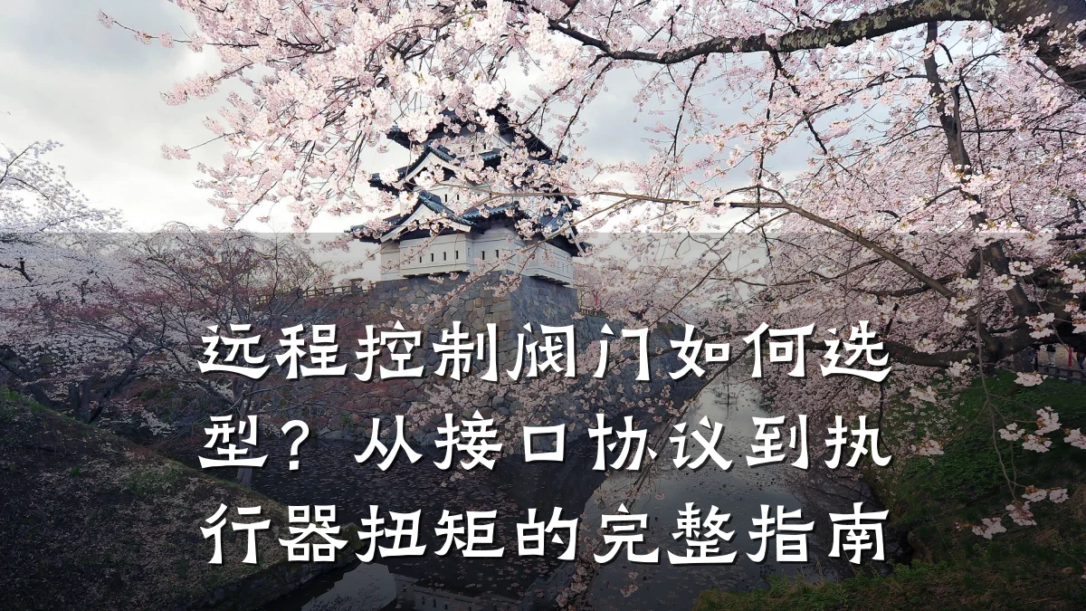 远程控制阀门如何选型?从接口协议到执行器扭矩的完整指南