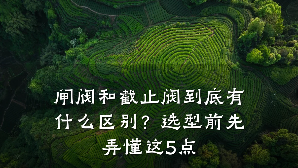 闸阀和截止阀到底有什么区别?选型前先弄懂这5点