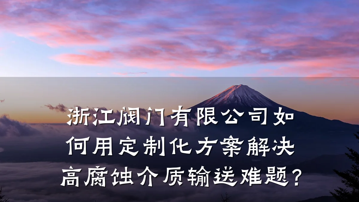 浙江阀门有限公司如何用定制化方案解决高腐蚀介质输送难题?